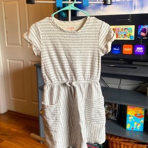 Grey and white Striped dress